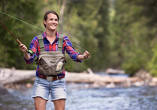Fishing_LADY_500X350 Fly fishing at Graves Mountain on two mountain streams