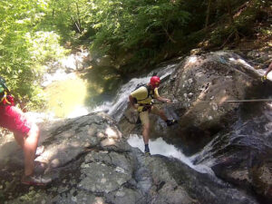 Cascading down Waterfalls with Shenandoah Mountain Guides