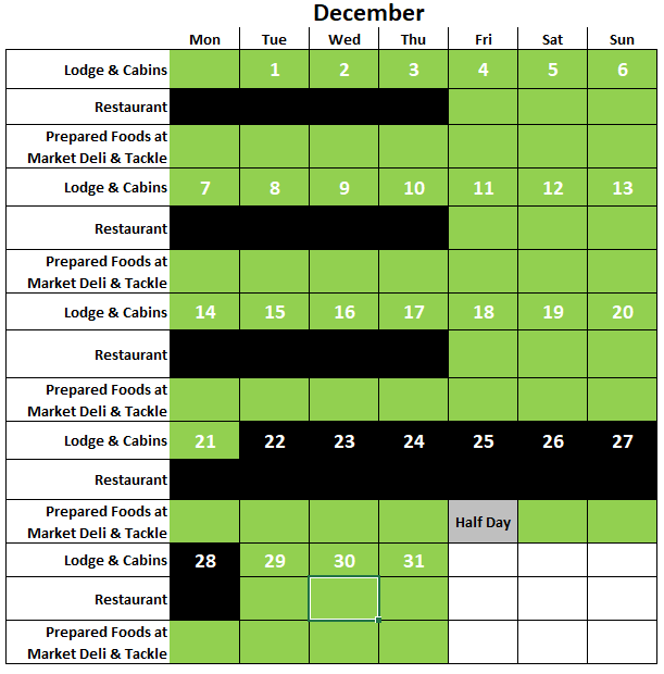 dec_schedule3 December 2020 Graves Mountain Farm Scedule of Facilities