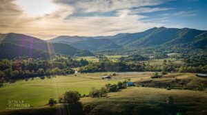 Long view of our Rose River Valley & the Blue Ridge