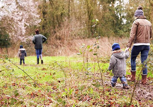 Strolling through fields at Graves Mountain Farm & Lodges