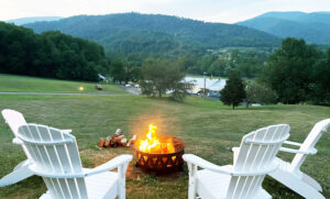 Firepit at Mountainside Lodge Room at Graves Mountain Farm & Lodges in the VA Blue Ridge Mountains