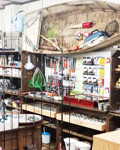 The tackle shop at Graves Mountain Market, Deli & Tackle on the Rose River
