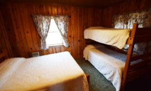 Double bed and 2 Bunk Beds in Bedroom #1