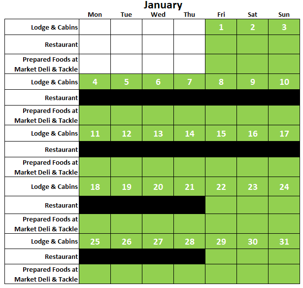 jan_schedule2 January 2021 Graves Mountain Farm Scedule of Facilities