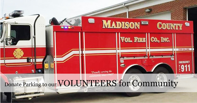 July 4 Parking - donations to Madison County Fire & Rescue Volunteers