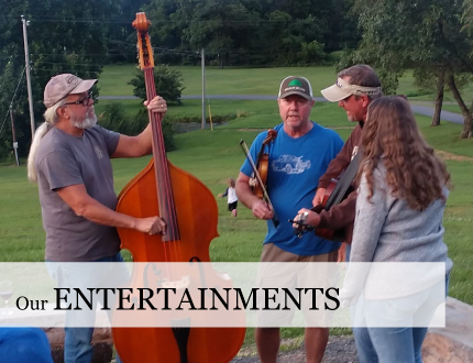 Music most weekends and other entertaiments at Graves Mountain Farm & Lodges, Syria VA