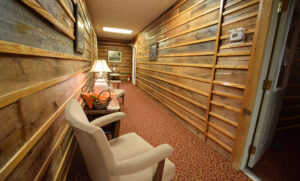 Hallway with Poplar Logs