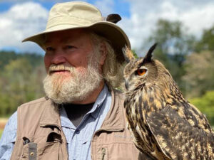 Learning & Discovery on the Farm - here with Steve and his hawk.