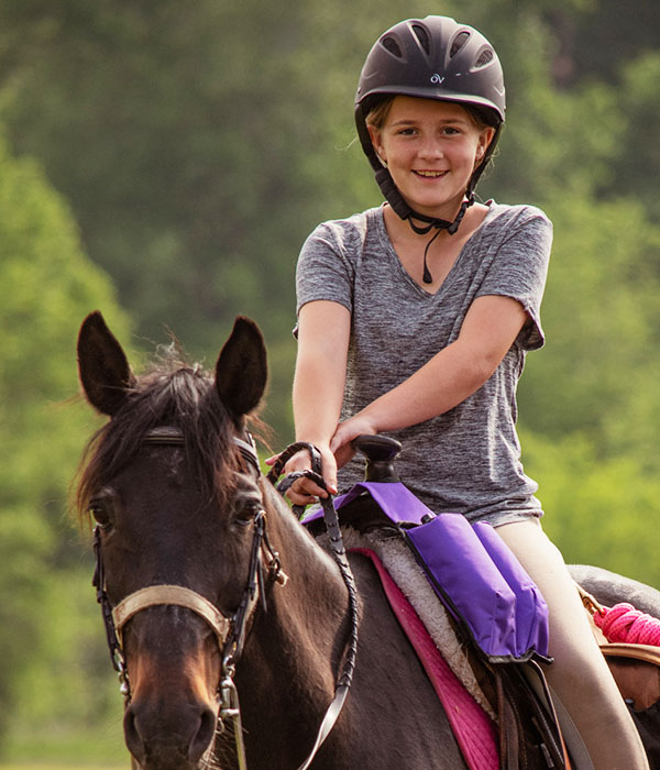 Caydence Shifflet at the Circle H Equine Trail Ride at Graves Mountain Farm Campground