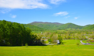 Summer view at Mountainside Lodge Room at Graves Mountain Farm & Lodges in the VA Blue Ridge Mountains