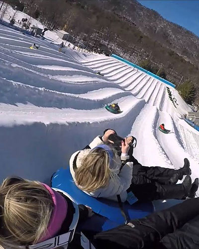 Snow tubing at Massanutten - 1 hr 15 mins drive