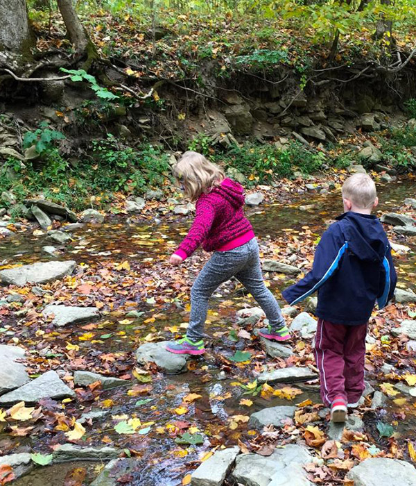 Children in stream