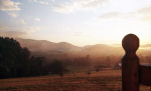 Summer Sunrise at Hotel Lodge Rooms - Blue Ridge View Lodges on Doubletop Mountain