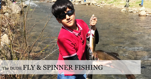 Fishing in Stocked Pond at Graves Mountain