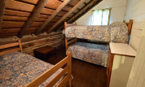 Upstaird bedroom with bunks and full bed