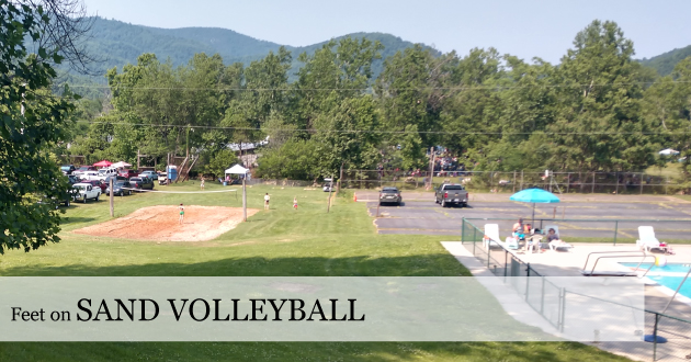 Volleyball, Ping Pong, Badminton for the Swim Club at Graves Mountain