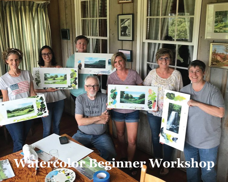 Lou Messa Watercolor Workshops at Graves Mountain farm & Lodges in the VA Blue Ridge