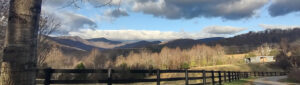 Graves Mountain farm & Loedges - winter landsacpe view